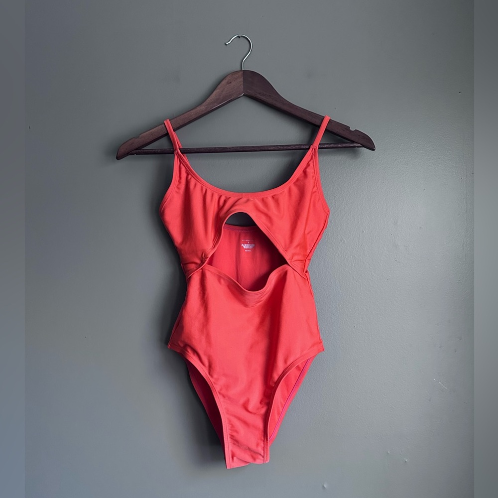 Aeropostale Tangerine Orange One-Piece Swimsuit Size Small Full Piece